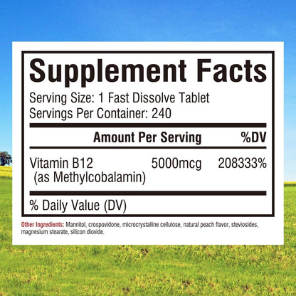 Innate Vitality Vitamin B12 5000mcg, – Older adults: Ageing can reduce stomach acid needed to absorb B12 from food. – Image 2