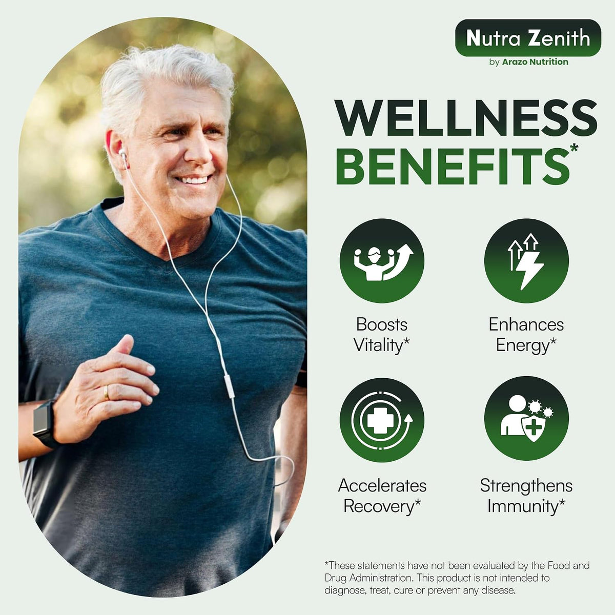 AKG Anti-Ageing & Energy Boost Supplement with Vitamin B6, Vitamin C & L-Arginine – 60 Capsules – Image 3