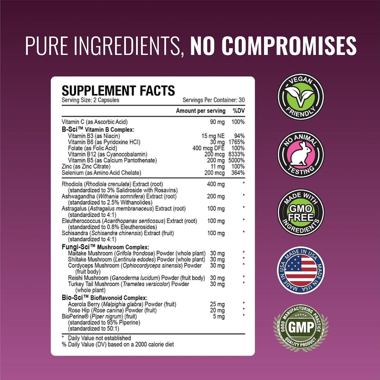 Approved Science Adrenasyl - Adrenal Gland Support Supplement (60 Capsules) - görsel 4