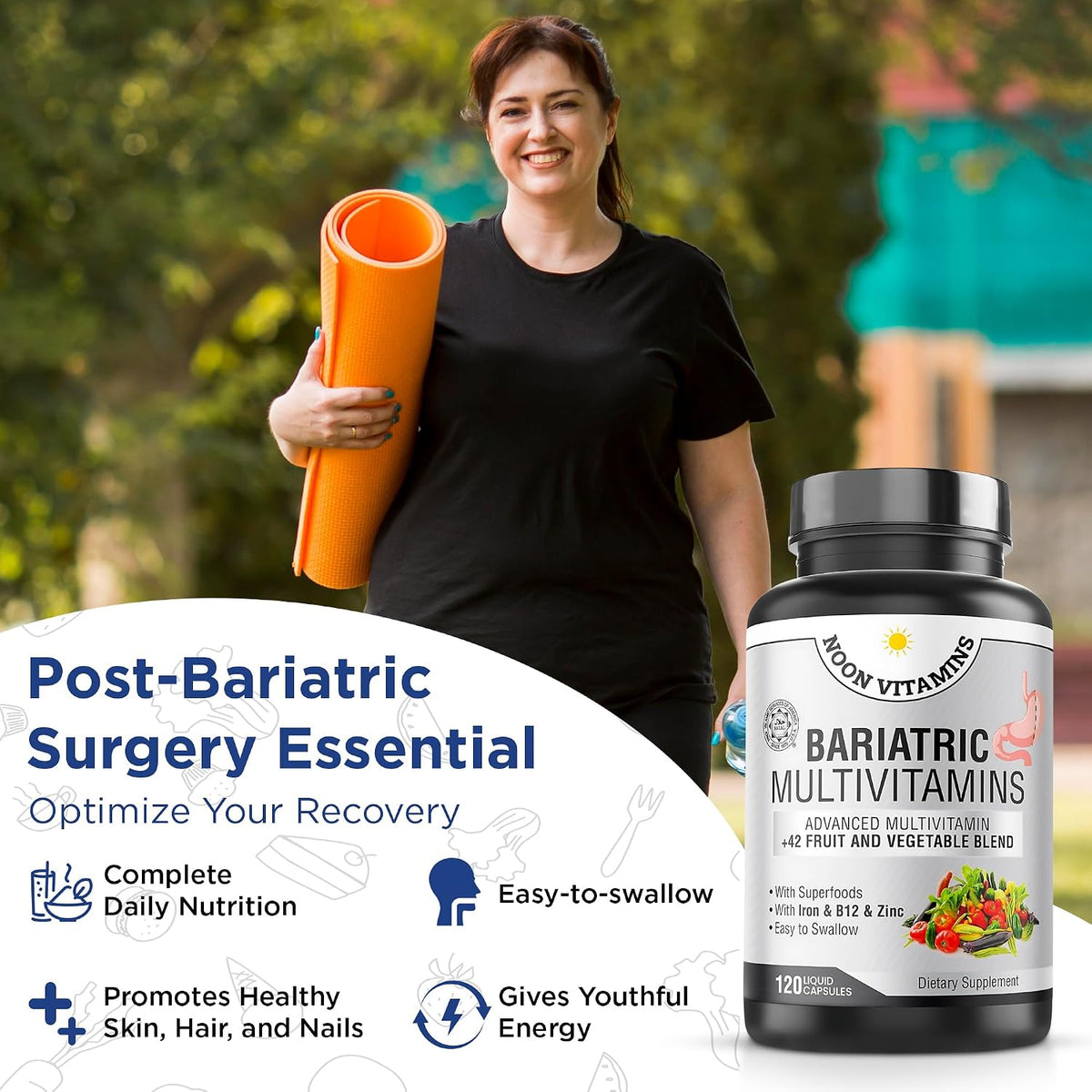 Bariatric Multivitamin with Iron for Women's – Iron : Helps transport oxygen in the blood, keeping your energy up – Image 6
