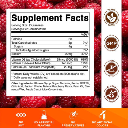 Vitamatic Vitamin D3 & K2 Gummies (2-Pack) – Bone, Heart & Immune Support