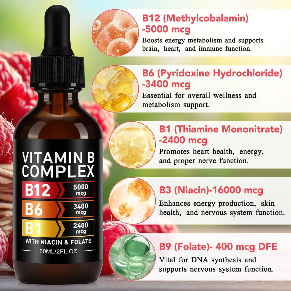 Frovetani Organic Vitamin B Complex - Liquid – Purity and Quality : This product is organic, non-GM, Gluten Free, – Image 9