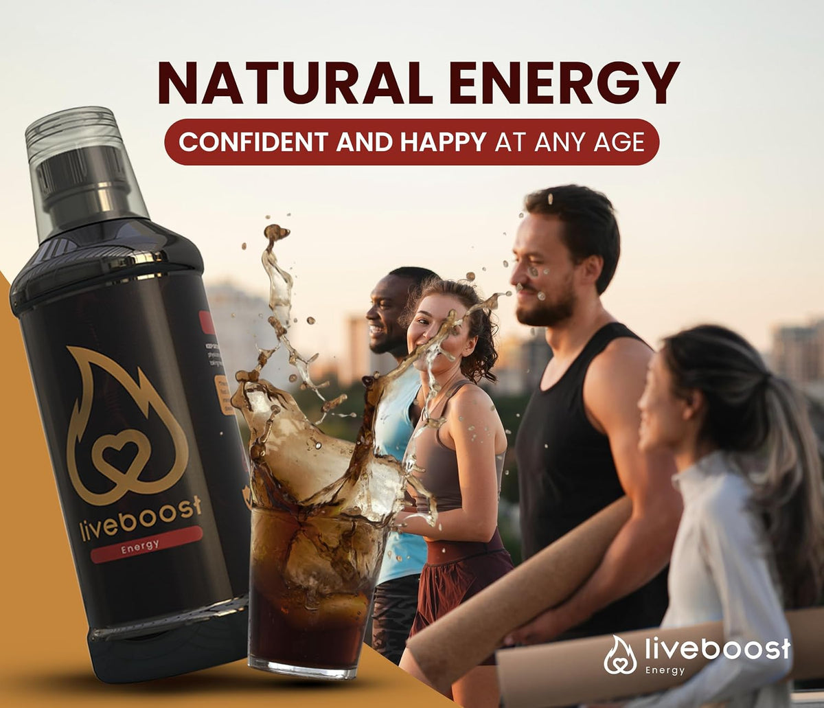 LIVEBOOST Fast Acting Liquid Supplement for Men and Women's - Natural Ingredients, Supports Energy and Circulation, 480ml – Image 2