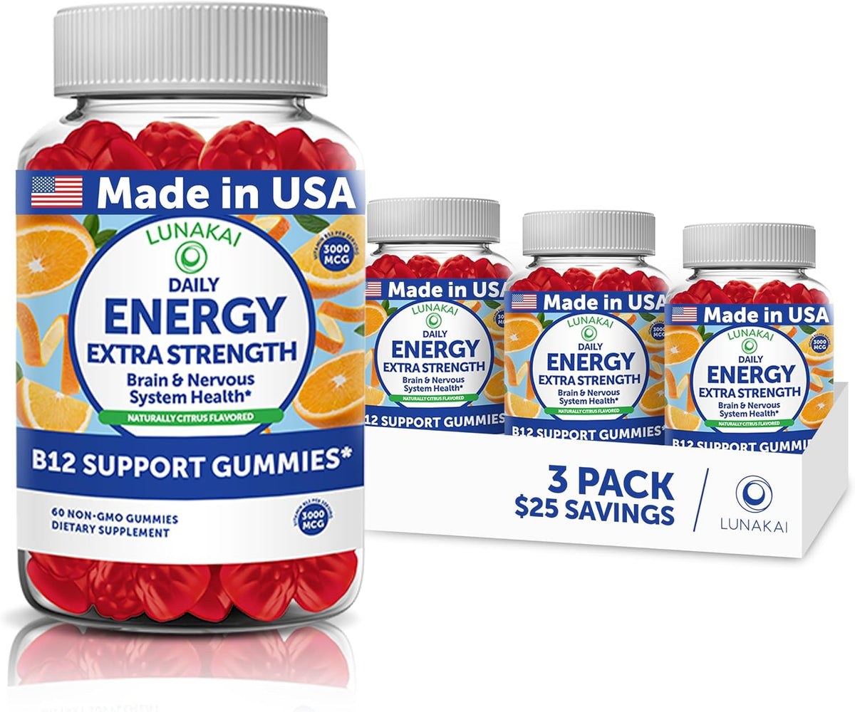 Lunakai USA Made Vegan Energy Gummies – – Those Seeking Extra Energy – If you often feel tired or run-down, – Image 10