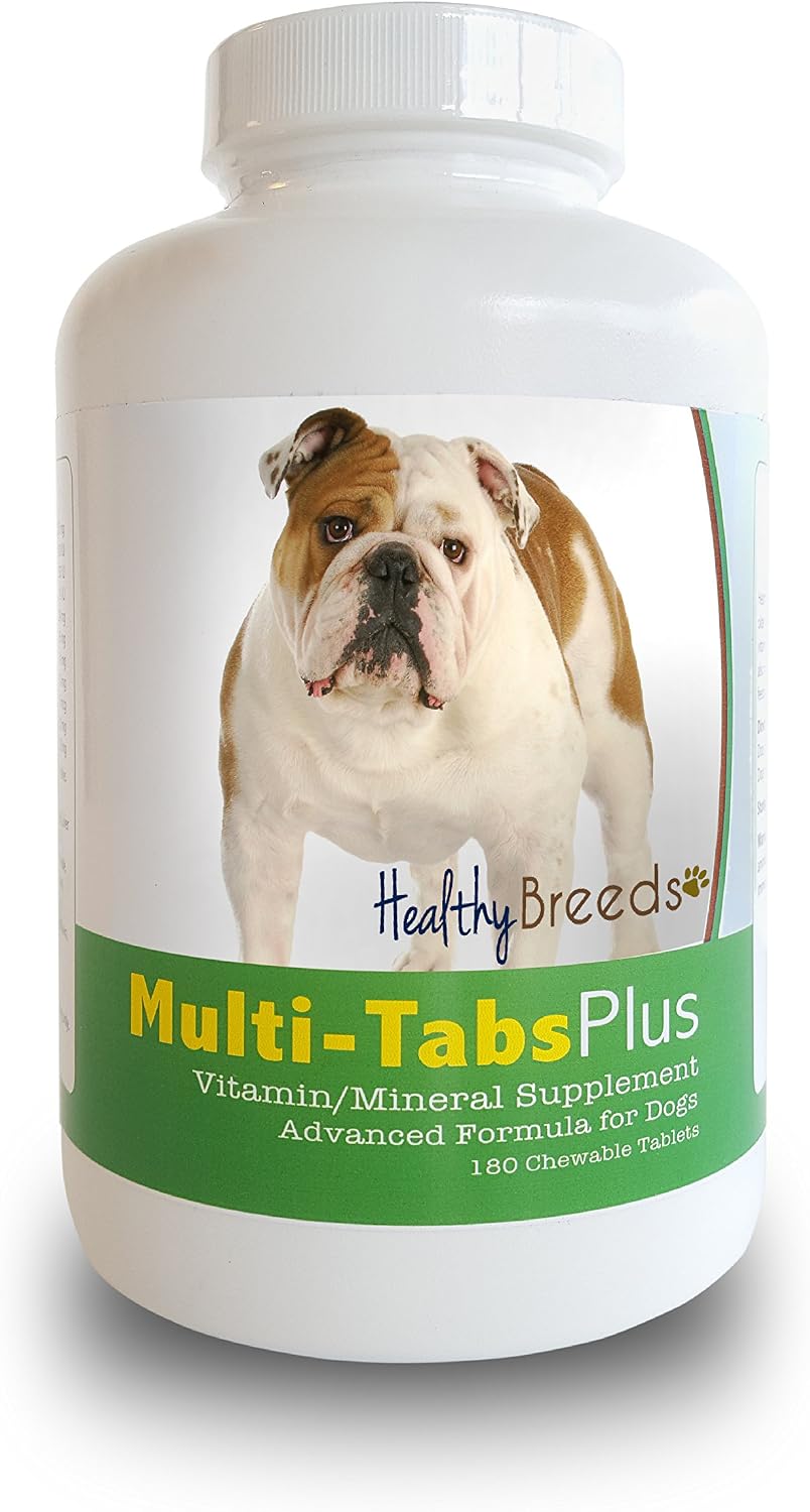 Healthy Breeds Bulldog Multi-Tabs Plus Chewable Tablets, 180 Count - görsel 1