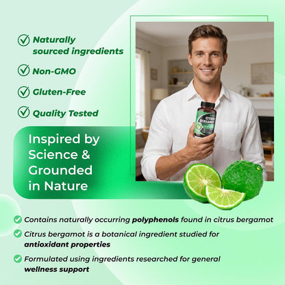 Premium Citrus Bergamot Supplement with Niacin - Heart and Circulatory Support - 150 Capsules