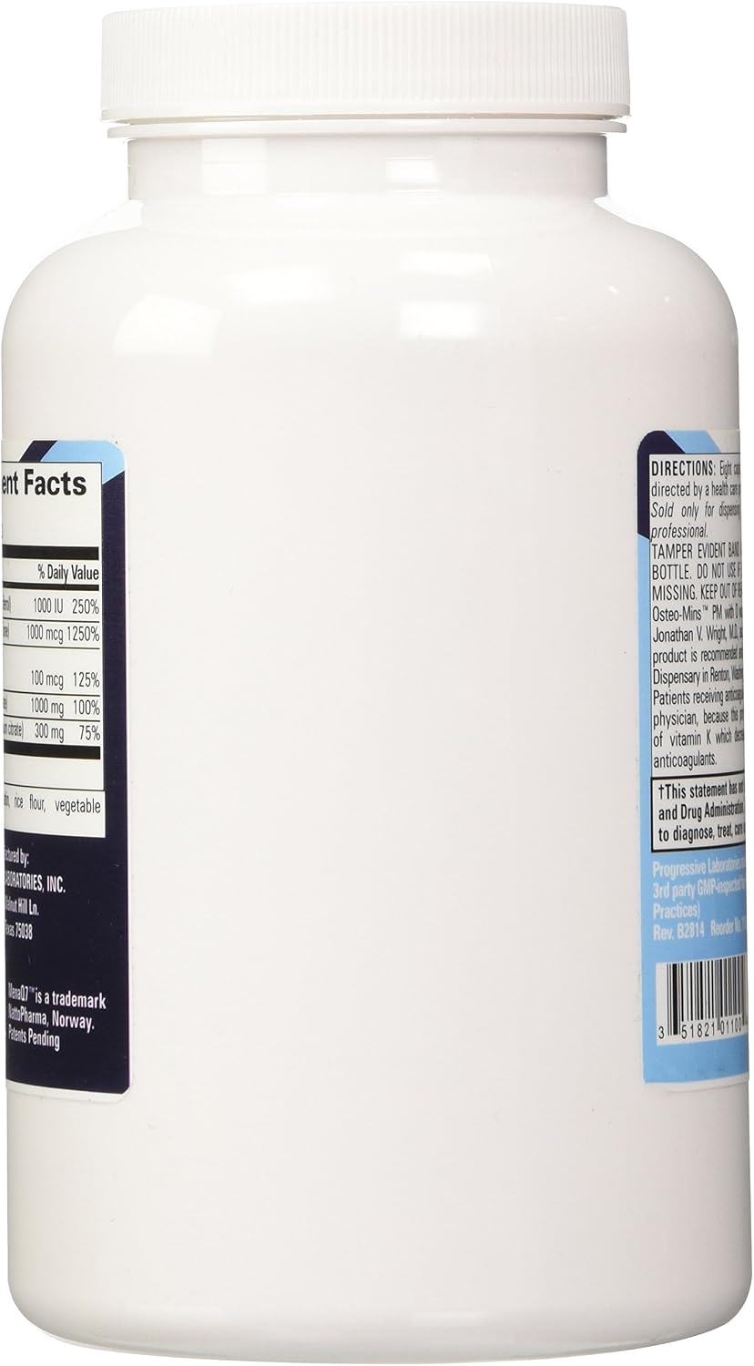 Progressive Labs Osteo-Mins PM with Vitamin D, K1 and K2, 240 Capsules - görsel 2