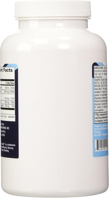 Progressive Labs Osteo-Mins PM with Vitamin D, K1 and K2, 240 Capsules