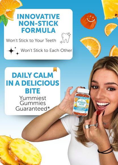 Lunakai USA Made Calm & Stress Relief Gummies – GABA + L-Theanine Supplement for Adults & Kids – 60 Count – Image 3
