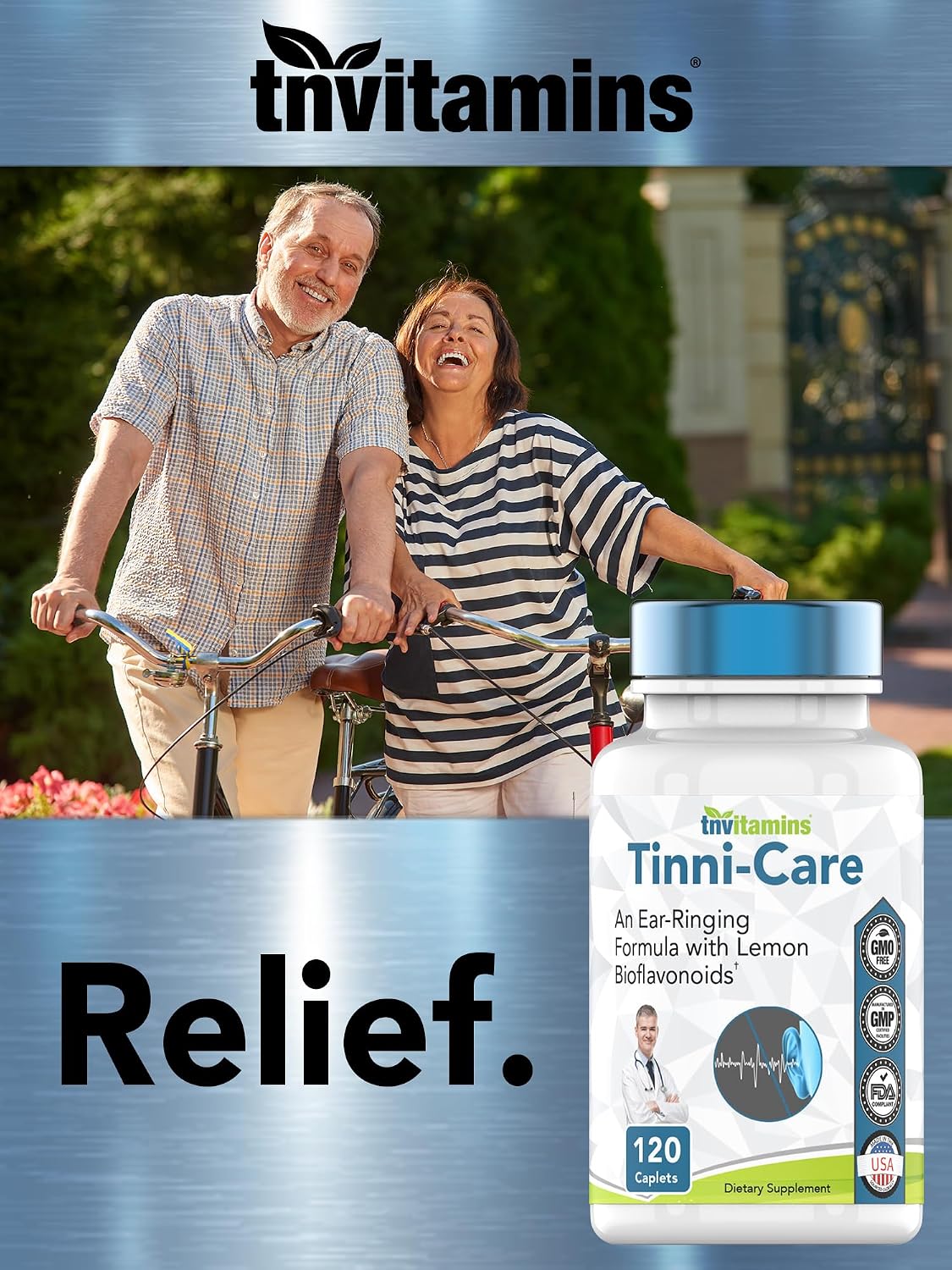 Tinni-Care Lemon Bioflavonoid Supplement with Vitamins C, B1, B2, B6, B12 - 120 Caplets – Image 5