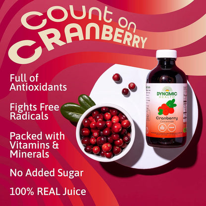 Dynamic Health Pure Cranberry Juice Concentrate, Unsweetened, 237 mL