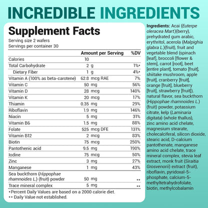 Dr. Berg Kids Chewable Multivitamins - Mixed Berry - 60 Wafers