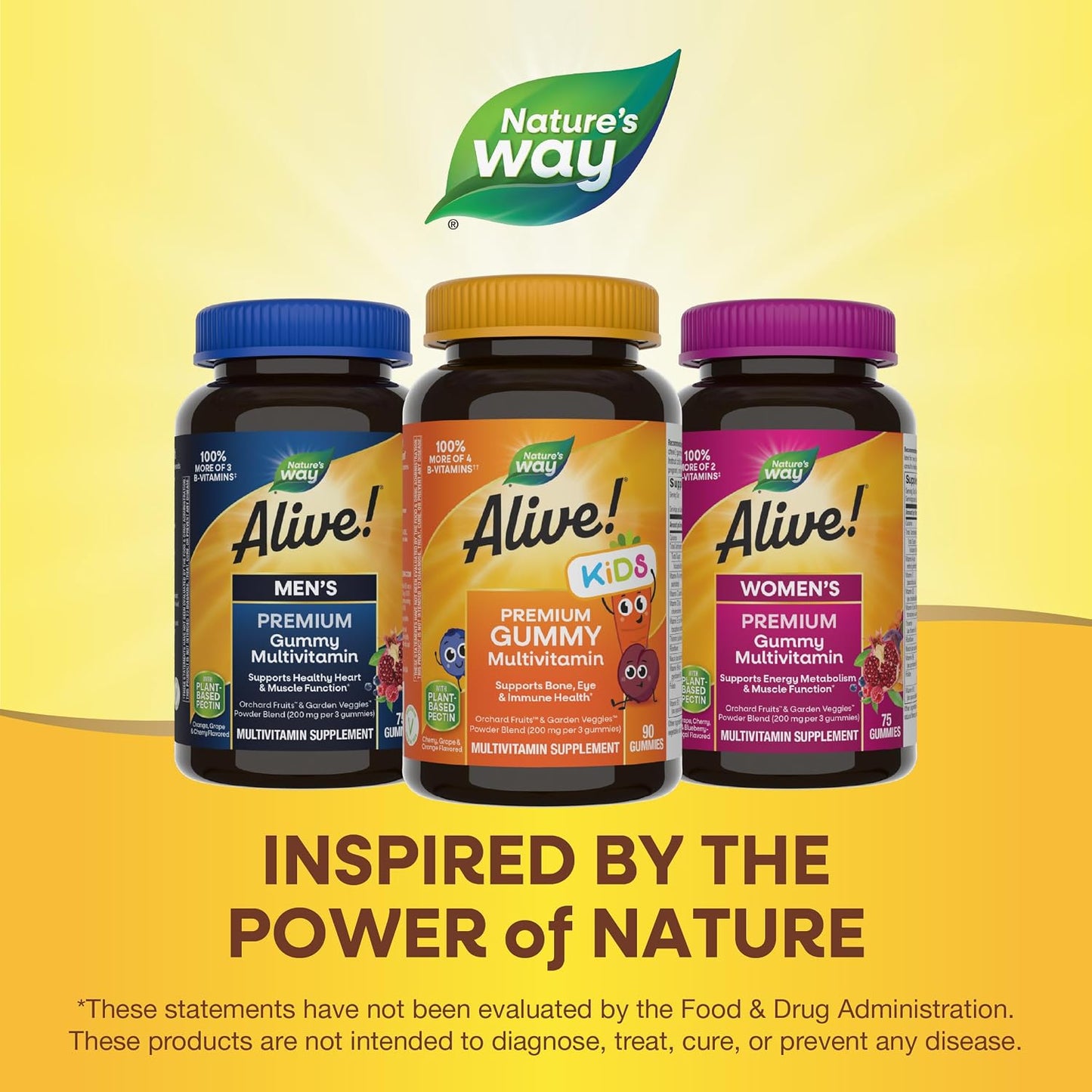 Nature's Way Alive! Children's Premium Gummy Multivitamin, Gluten free, Made with Pectin, 90 Gummies - görsel 6