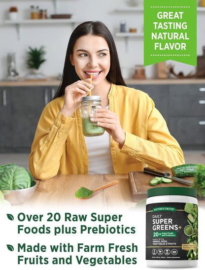 Nature's Truth Super Greens Superfood Powder – Fruit & Vegetables Blend, 280g