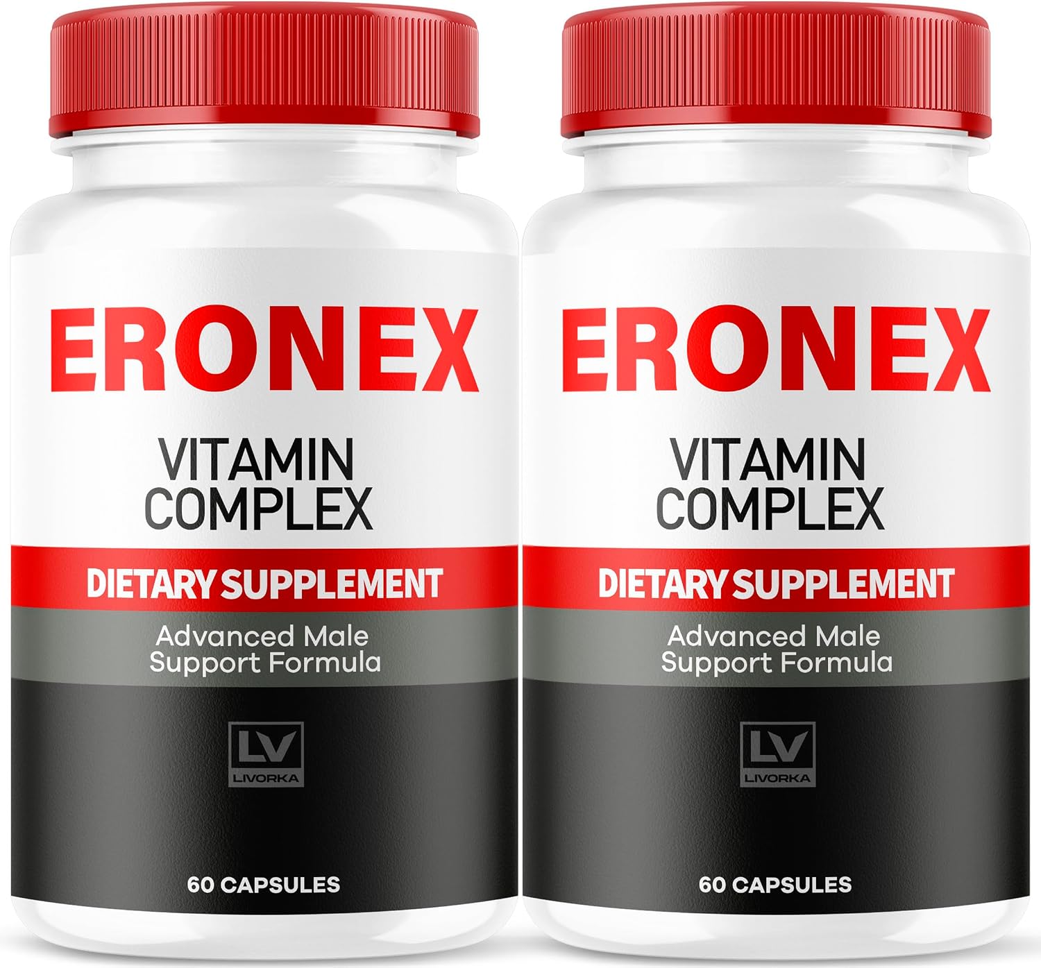 (2 Pack) Eronex Vitamin Complex Pills - Official Advanced Formula - 120 Capsules (2-Month Supply) - görsel 1