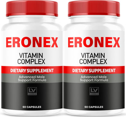 (2 Pack) Eronex Vitamin Complex Pills - Official Advanced Formula - 120 Capsules (2-Month Supply)