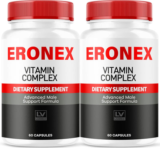 (2 Pack) Eronex Vitamin Complex Pills - Official Advanced Formula - 120 Capsules (2-Month Supply) – Image 1