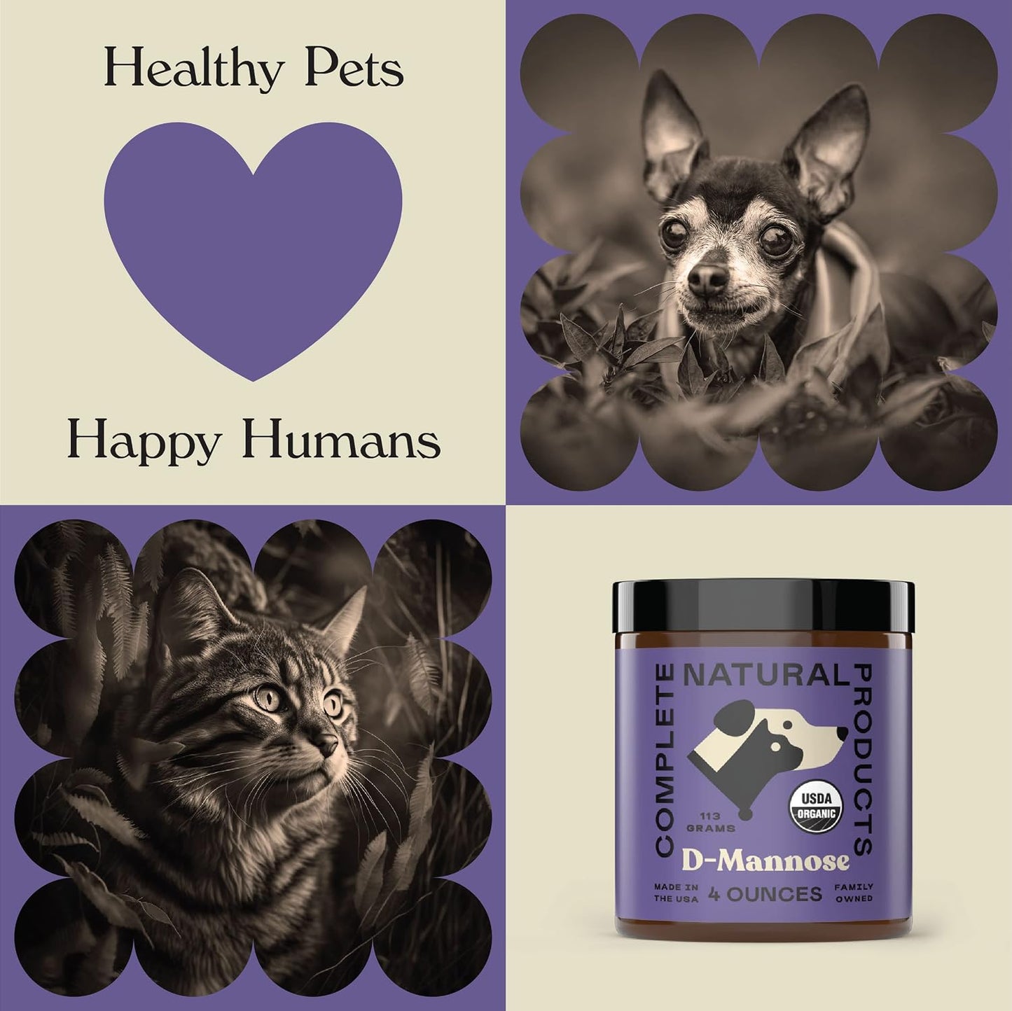 CNP Organic D'Mannose Powder for Pets 113g - Pure D-Mannose Urinary Support for Dogs and Cats - görsel 6