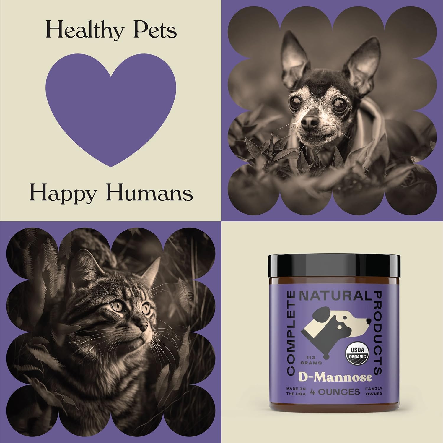CNP Organic D'Mannose Powder for Pets 113g - Pure D-Mannose Urinary Support for Dogs and Cats - görsel 6