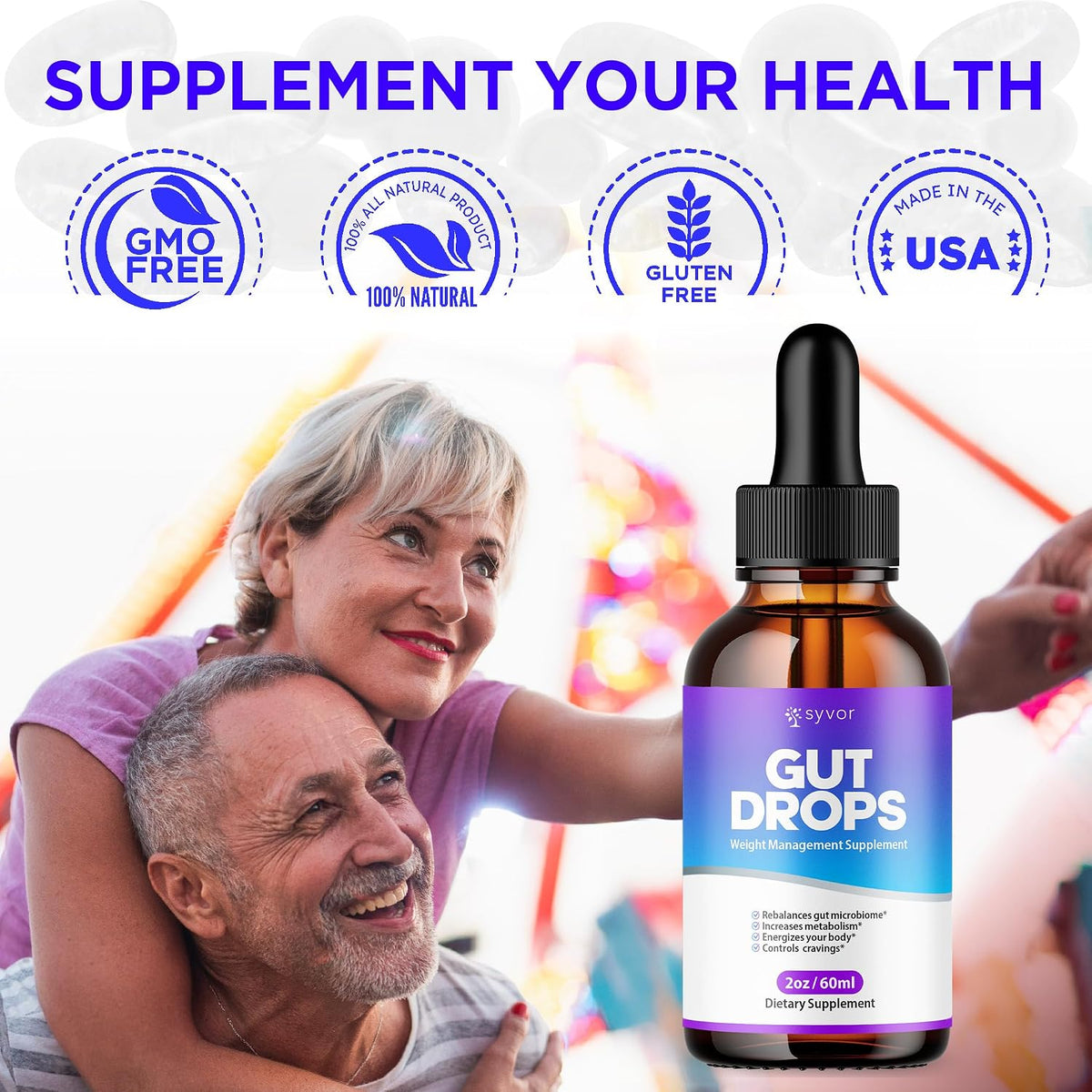 Gut Drops Liquid Supplement – All Natural Vitamin Formula for Digestive and Energy Support (30 Servings) – Image 4