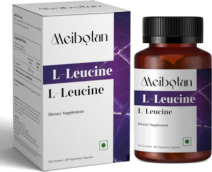 100% Pure L-Leucine 2000mg – Non-GM, Vegan – 120 Vegetarian Capsules