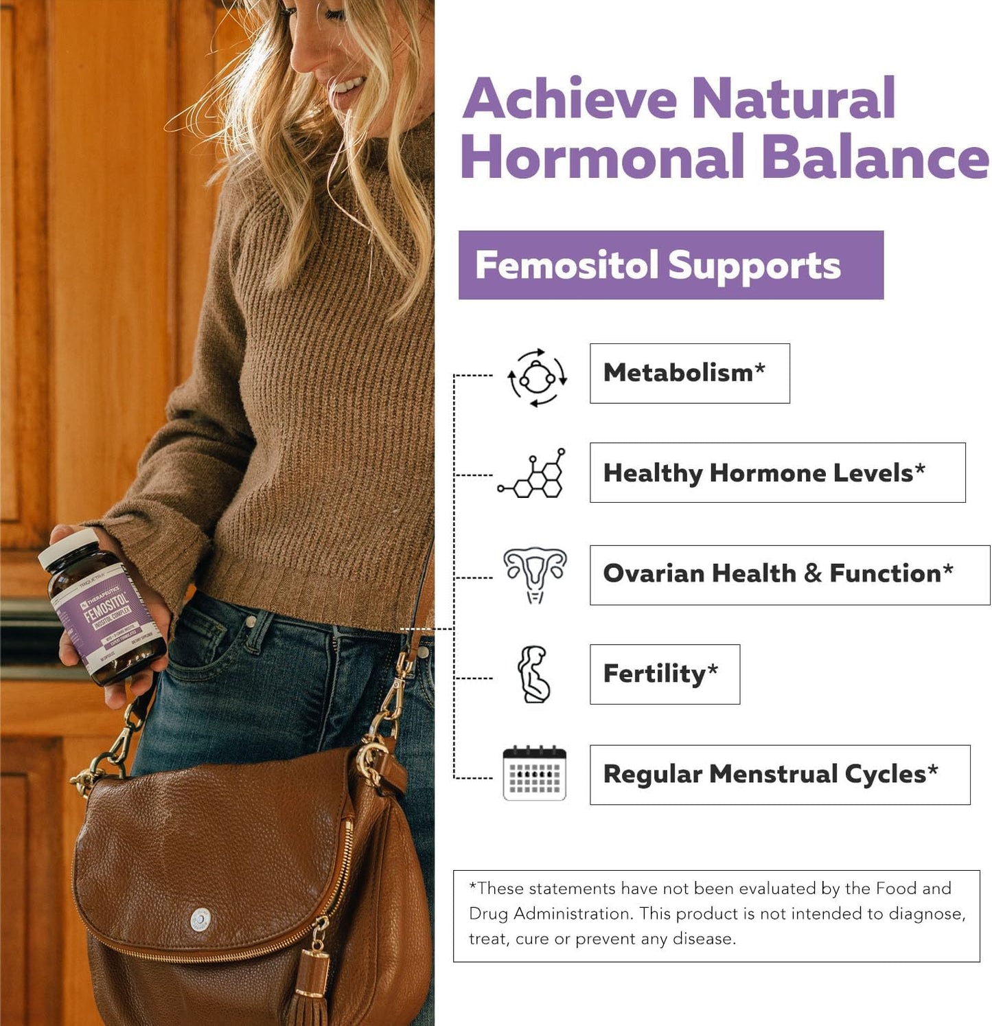 Femositol® Myo-Inositol & D-Chiro Inositol Complex – Clinically Validated 40:1 Ratio (Vitamin B8) | Hormonal Balance & Healthy Ovarian Function Support (90 Capsules – 30 Servings) - görsel 4