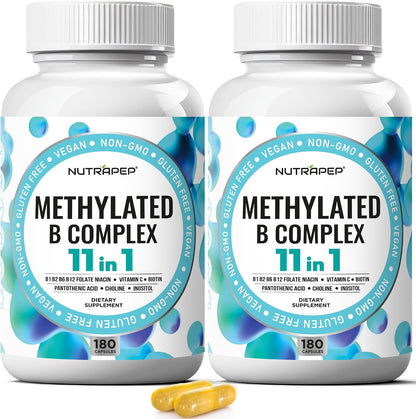 NutraPep Methylated B-Complex Vitamins - – Vitamin B3 (as niacinamide) – Supports skin health and energy – Image 8