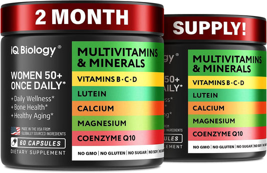 IQ BIOLOGY Multivitamin for Women's 50+ - – Lutein : A carotenoid that may support eye health, particularly as – Image 1