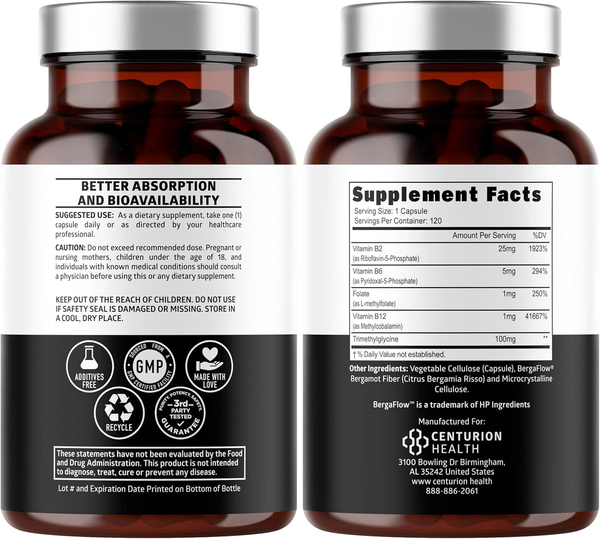 Number One Nutrition Methylated Multivitamin for Women's & Men – Natural Daily Multivitamin with Folate, Vitamin B12, B2 & – Image 2