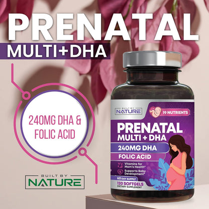 Built by Nature Prenatal Vitamins for Women – 120 Softgels