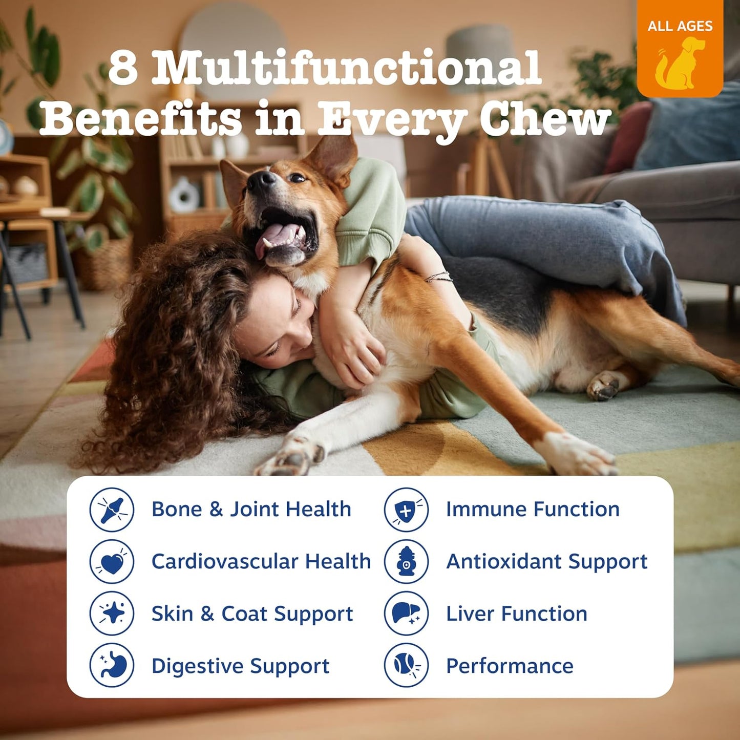 Zesty Paws Multifunctional Bites Dog Multivitamin, Chicken, 90 Chews - görsel 2