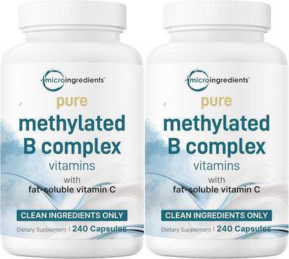 Micro Ingredients Pure Methylated B Complex, 240 Capsules
