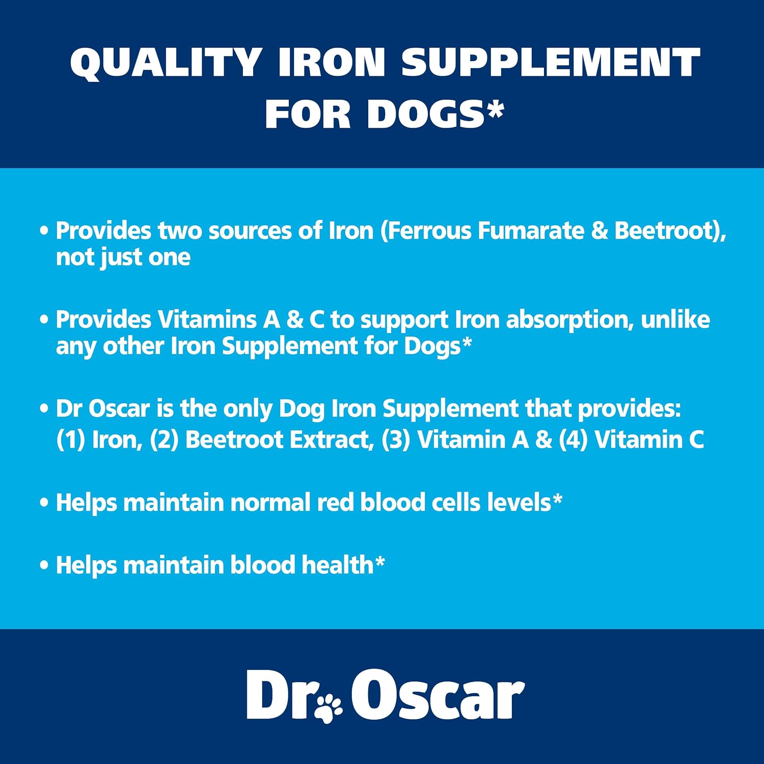 3in1 Blood Aid, Immunity & Energy for Dogs – Iron Supplement with 22-in-1 Formula, 120 Tablets - görsel 6