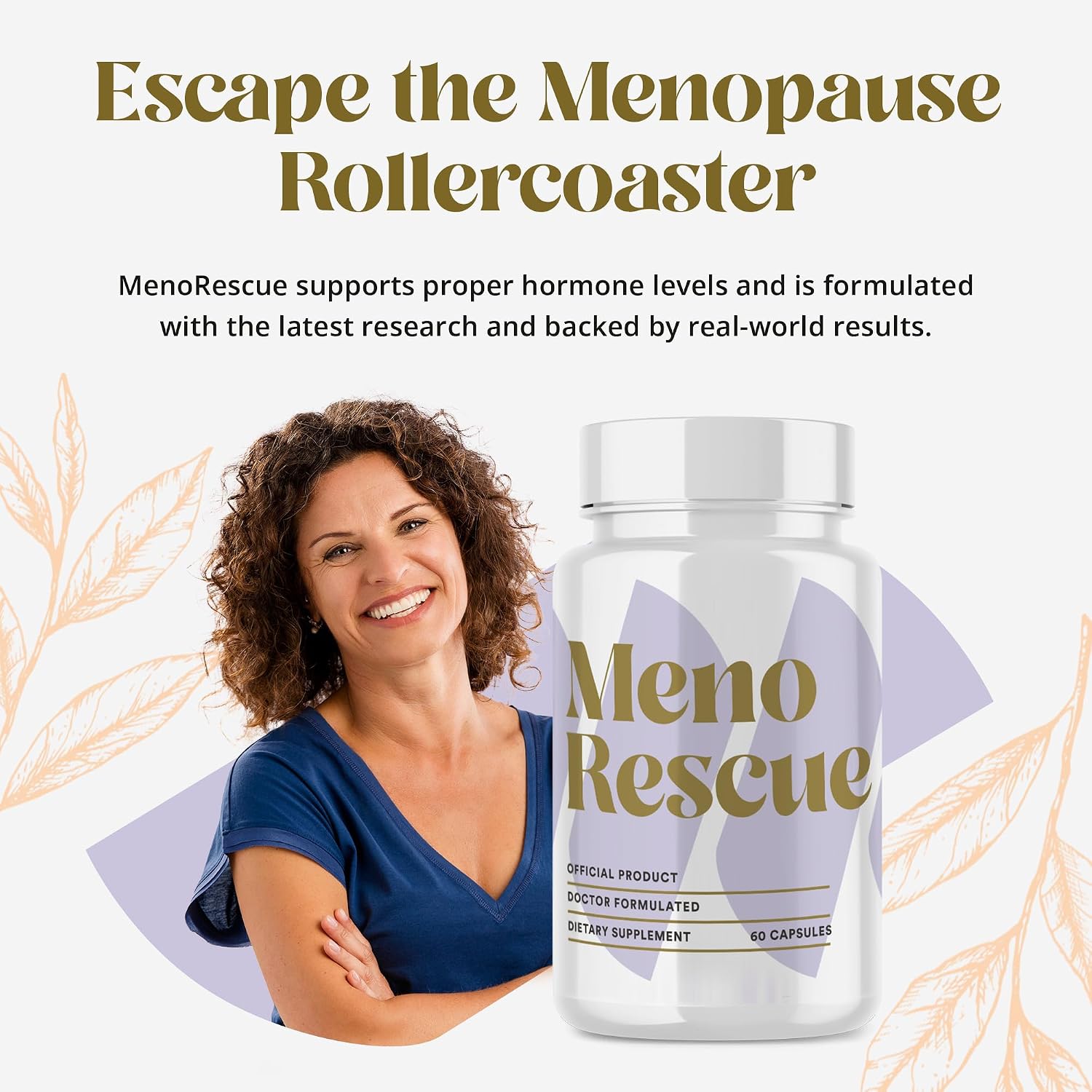 MenoRescue Menopause Supplements for Women's – All Stage Meno Relief for Hot Flushes, Hormone Support, and Complete Menopause Relief with Happy Natural Harmony Formula - görsel 3