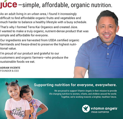 Juce Original Formula - Organic Super Fruit & Veggies Supplement - 180 Capsules