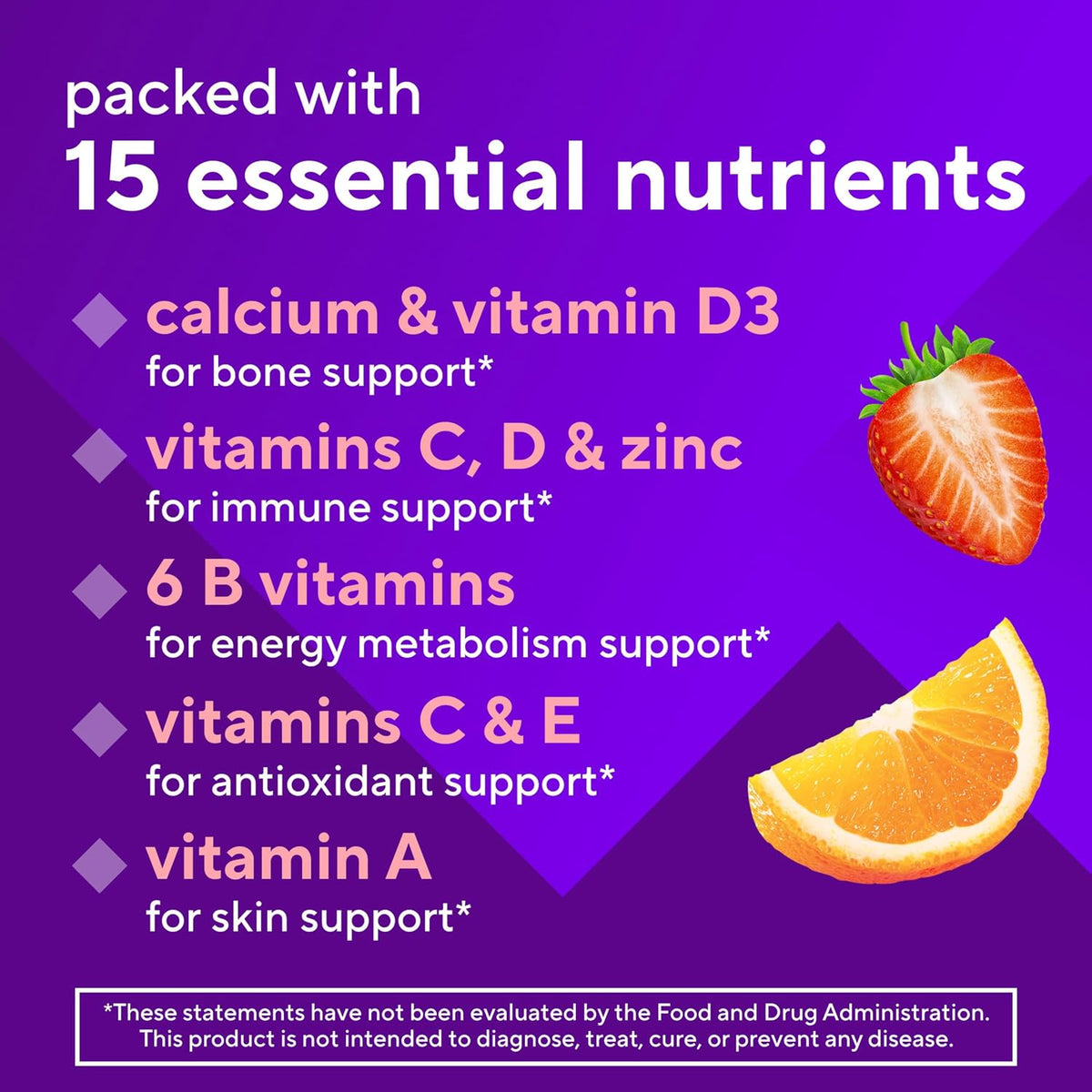 vitafusion GLP-1 Support Multivitamin, – Hair, Skin & Nails: Vitamin A supports the maintenance of healthy skin, – Image 4