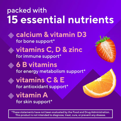 vitafusion GLP-1 Support Multivitamin, – Hair, Skin & Nails: Vitamin A supports the maintenance of healthy skin, – Image 4