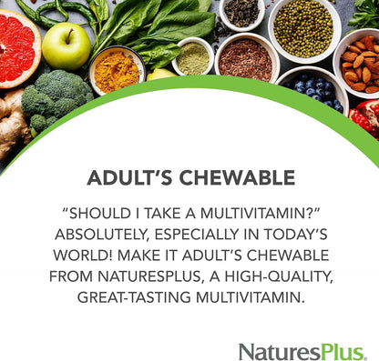 NaturesPlus Adult's Chewable Multivitamin & – Vitamin D (as cholecalciferol): Helps your body absorb calcium for – Image 3