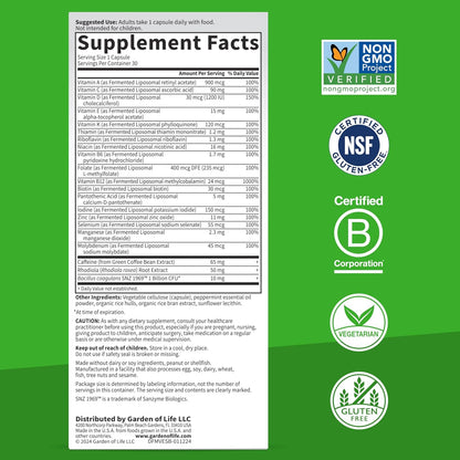 Garden of Life Multivitamin Liposomal Energy Capsules, 30 Capsules – Image 5