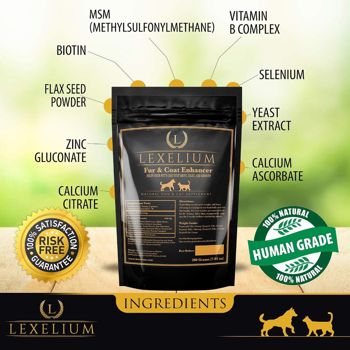 Lexelium Dermatitis Skin and Coat Supplement – Flax Seed: Rich in omega-3 fatty acids, flax seed may help reduce – Image 3