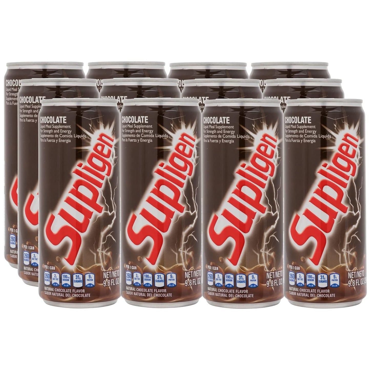 Supligen Chocolate Liquid Meal Supplement – 12 Pack, 292 ml Bottles - görsel 1