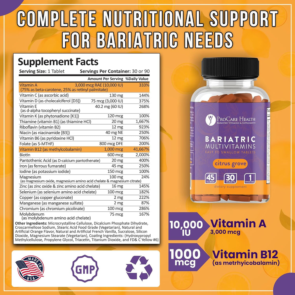 ProCare Health Bariatric Multivitamin with – Supports immune function to help keep you healthy* – Image 3