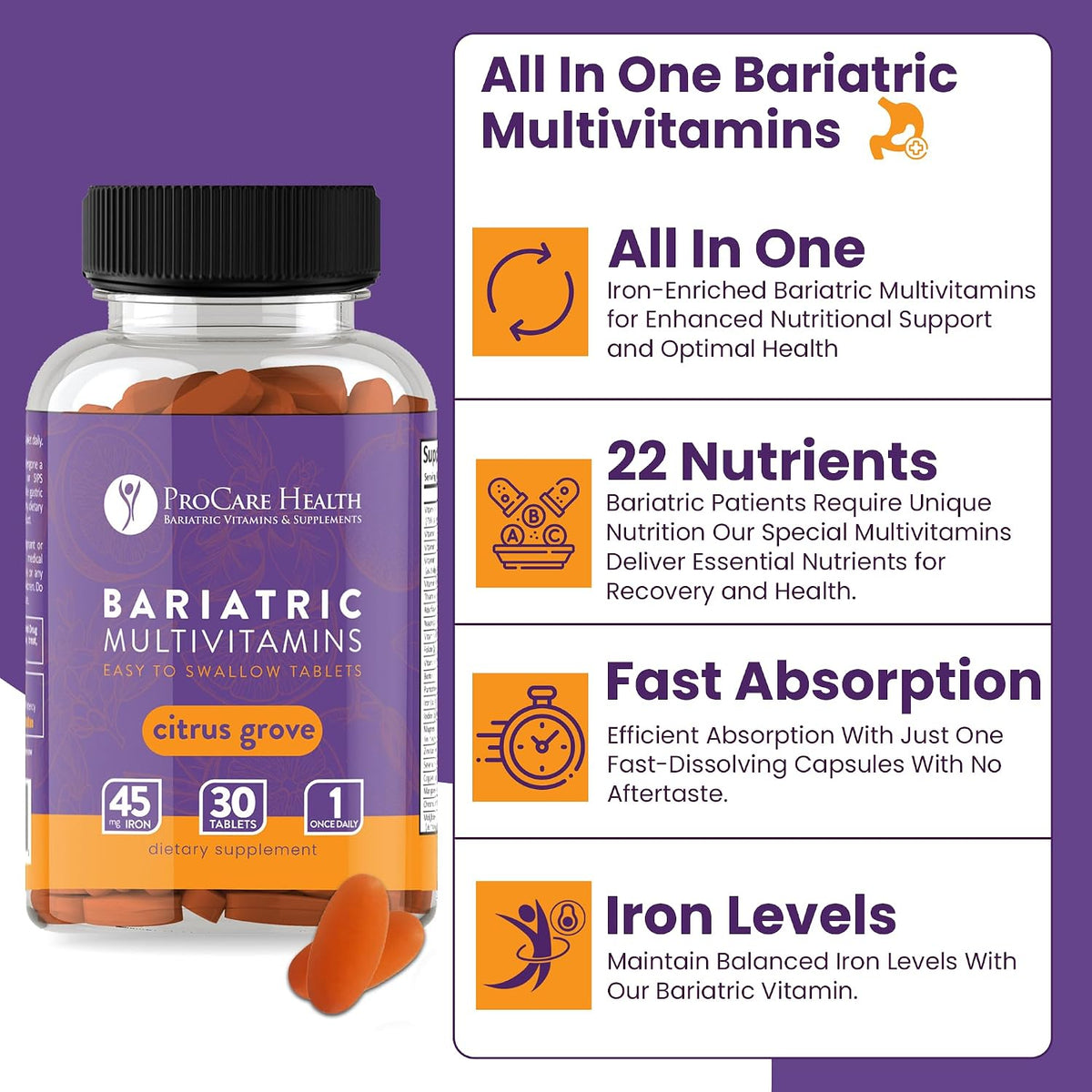 ProCare Health Bariatric Multivitamin with – May help sustain energy by supporting normal energy-yielding – Image 6