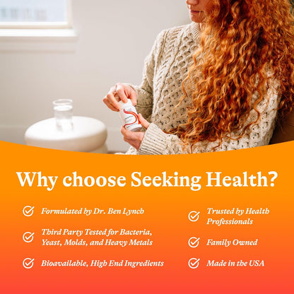 Seeking Health L-Methylfolate 1mg – Supports Healthy MTHFR, Mood, and Methylation – 60 Capsules