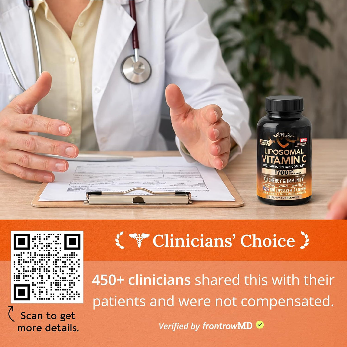 Liposomal Vitamin C 1700 mg – High – Cellular Protection: The fat-soluble component allows vitamin C to integrate – Image 5