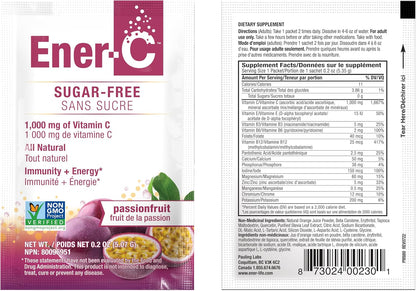 Ener-C Sugar Free Multivitamin Drink Mix - Passionfruit, 60 Count