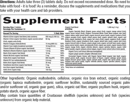 RealFood Organics Prenatal Multi – Organic Wholefood Multivitamin with Folate, D3 & Iron, 90 Tablets – Image 7