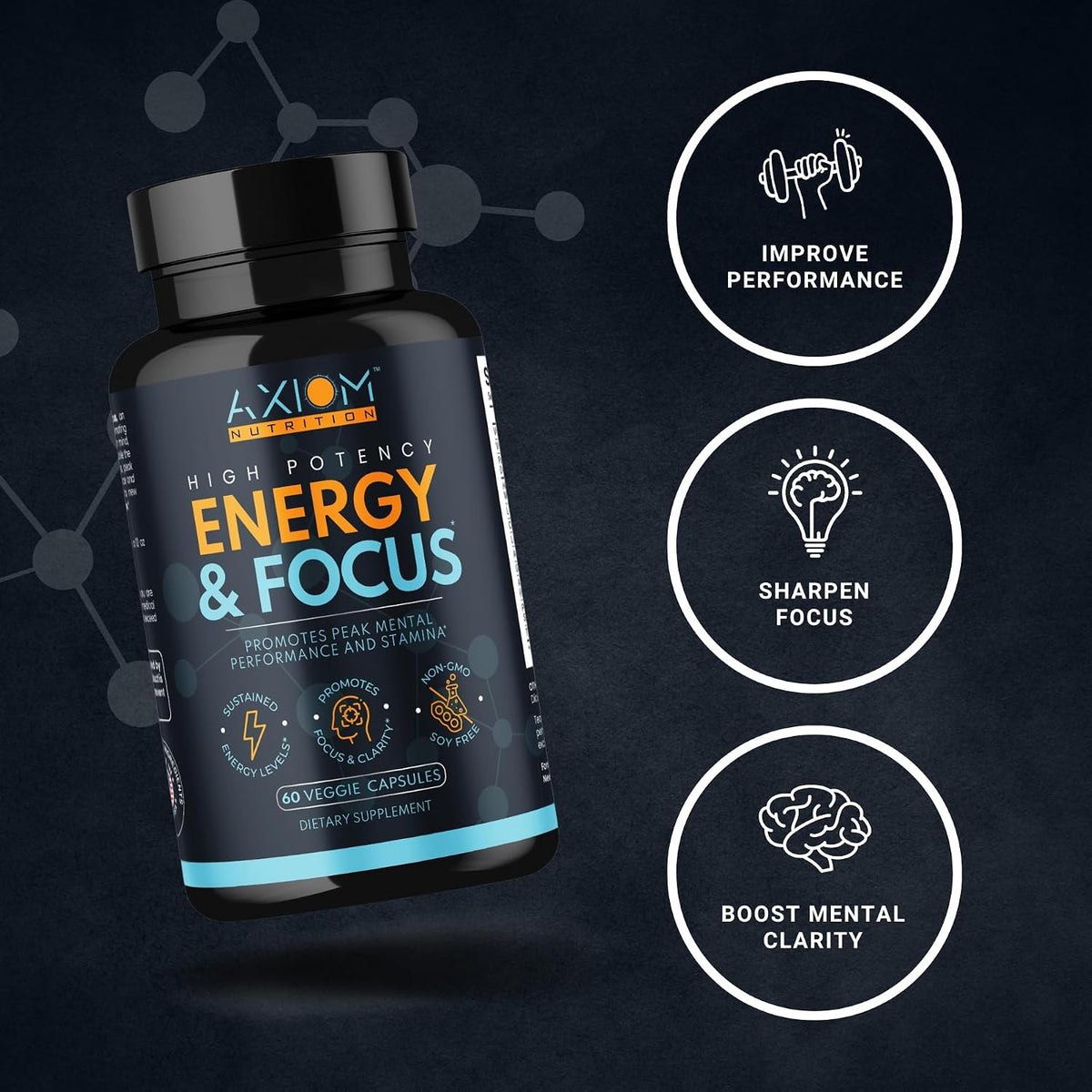 Energy and Focus - Extra Strength 200mg – Alpha-GPC (50 mg): A choline compound that may support memory and – Image 5