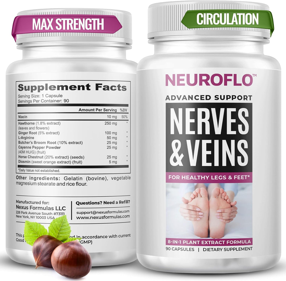 Mizzle NeuroFlo Leg Circulation Supplement – – Supports healthy circulation – Helps improve blood flow to your – Image 1