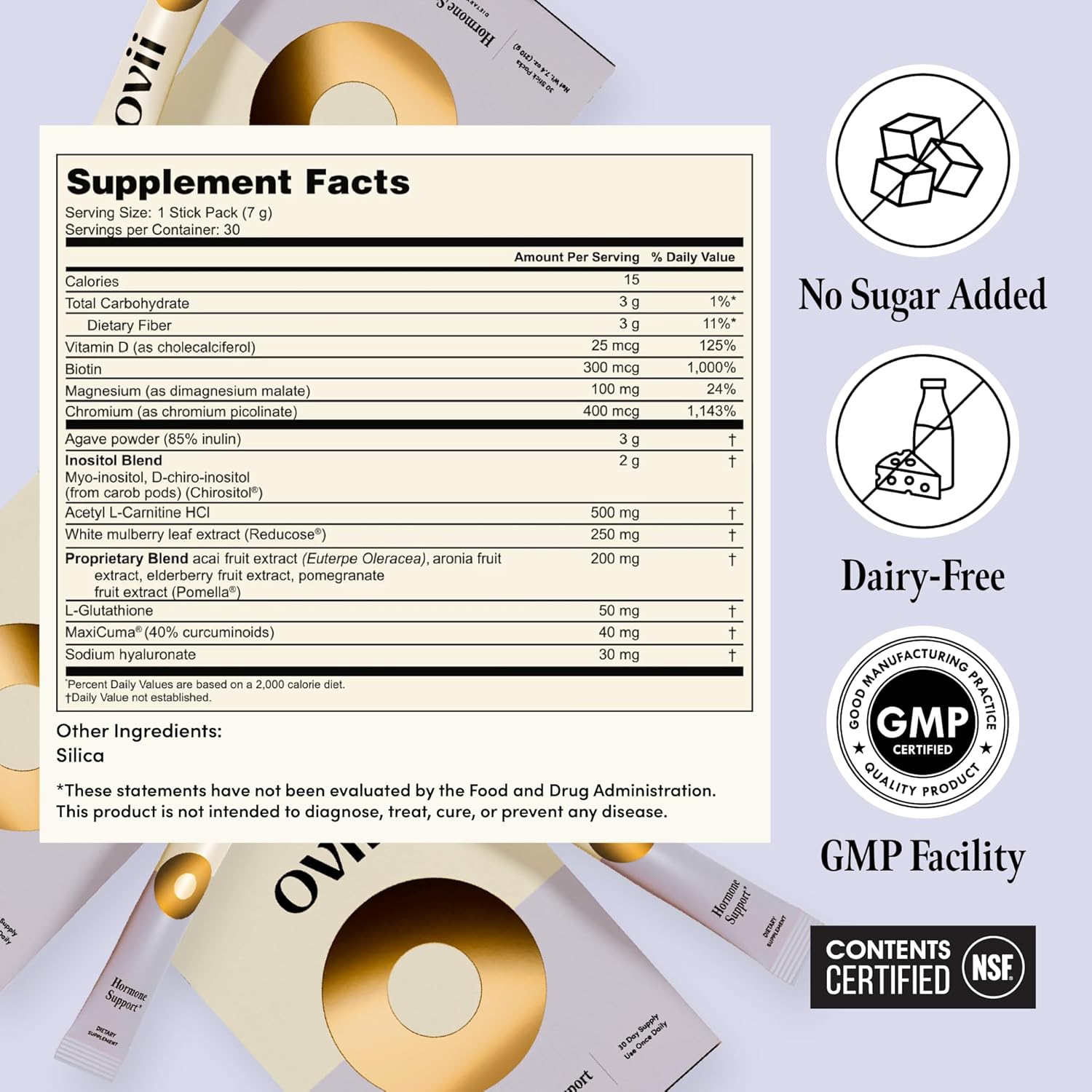 Ovii Metabolic Support for Women's – Reducose® White Mulberry with Myo-Inositol & D-Chiro Inositol 40:1 Blend – Daily Wellbeing, Metabolic Balance & Appetite Control Supplement – 60 Servings - görsel 6